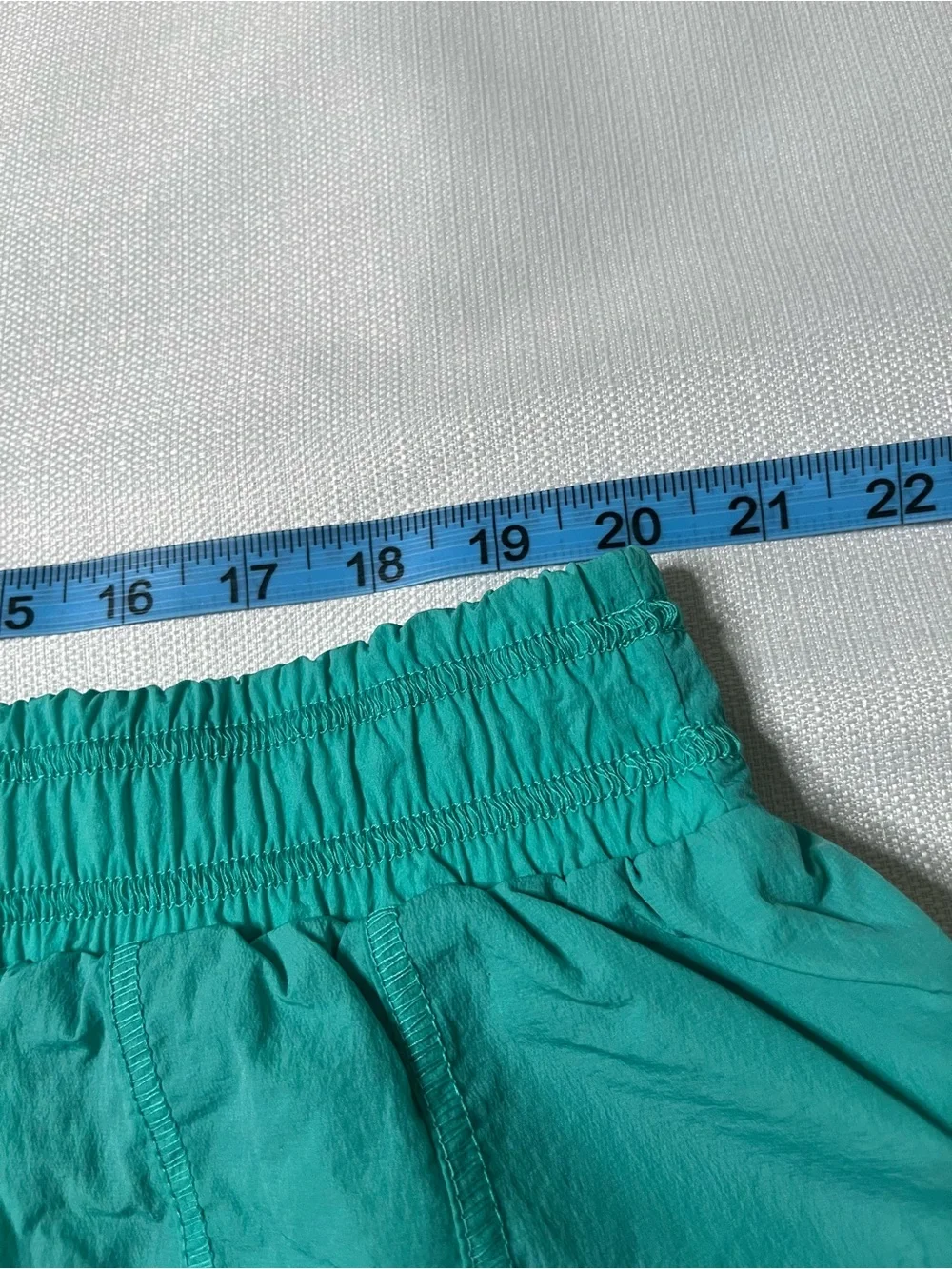 Anthropologie Daily Practice Teal Green Smocked Waist Flowy Shorts Sporty Resort